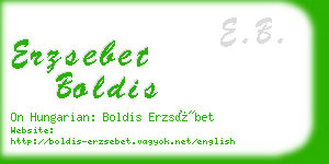 erzsebet boldis business card